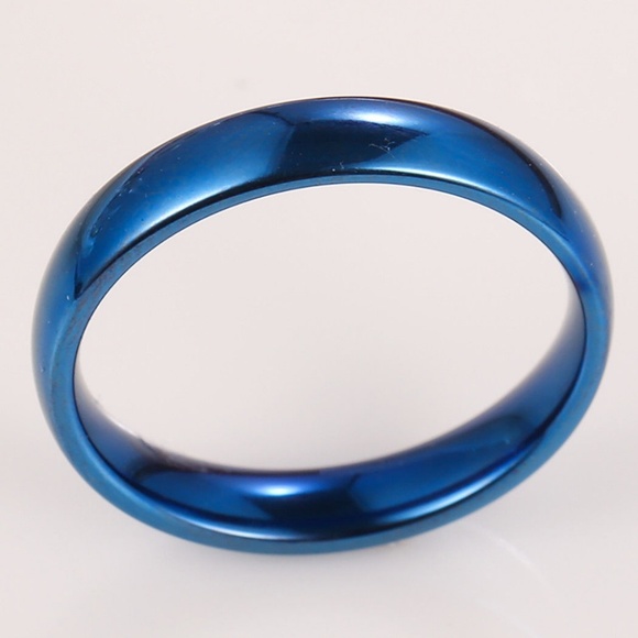 ➰Electric Blue Wedding Band - Picture 2 of 3
